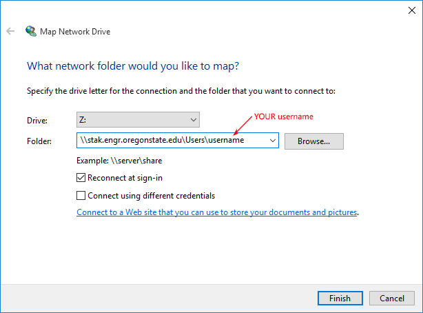 Windows 10 Map Network Drive